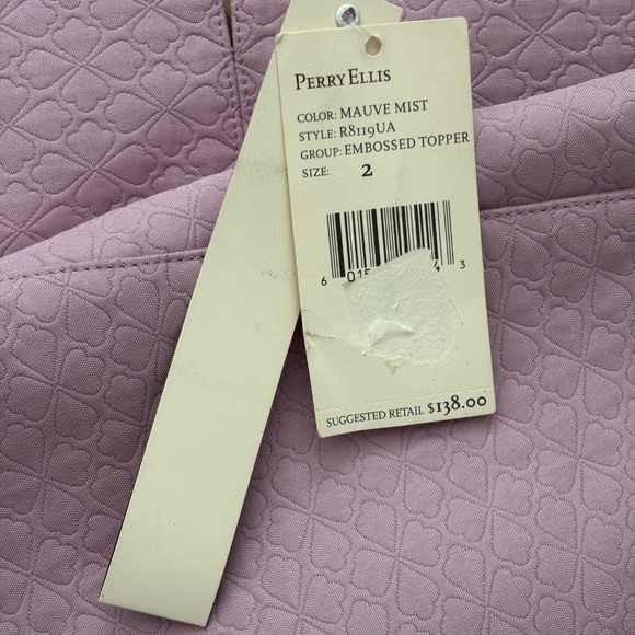 Perry Ellis Faux Leather Pencil Skirt - Mauve / Lilac Size 2 - Picture 11 of 11